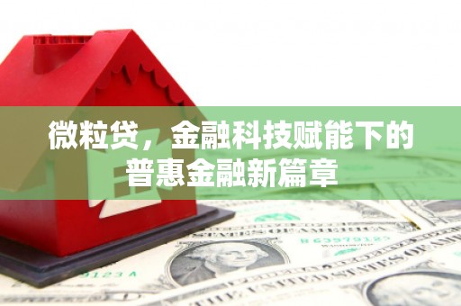 梁山微粒贷，金融科技赋能下的普惠金融新篇章