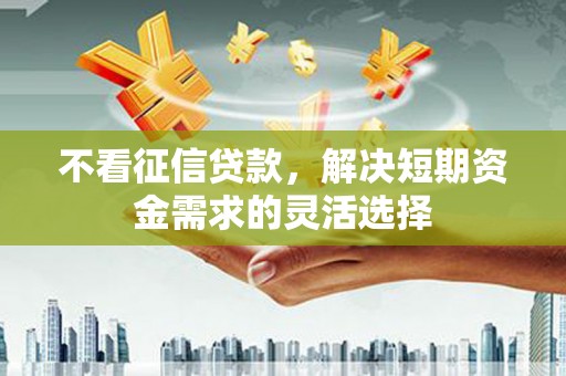 梁山不看征信贷款，解决短期资金需求的灵活选择