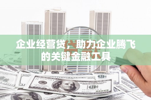 梁山企业经营贷，助力企业腾飞的关键金融工具