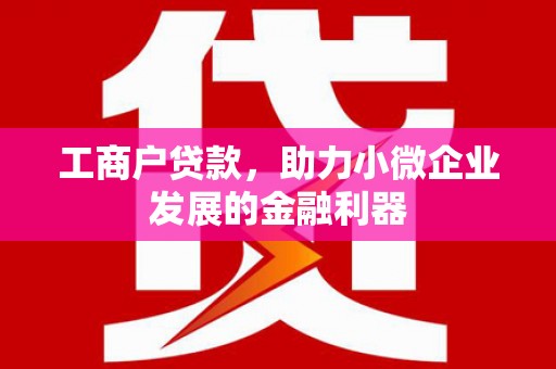 梁山工商户贷款，助力小微企业发展的金融利器