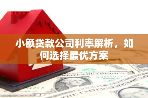 梁山小额贷款公司利率解析，如何选择最优方案