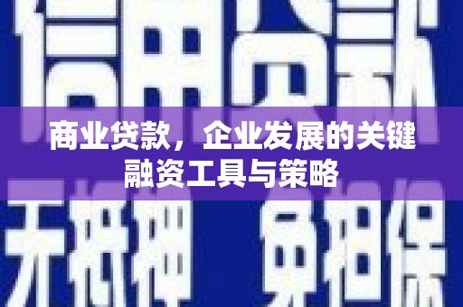梁山商业贷款，企业发展的关键融资工具与策略