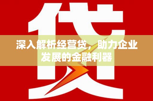 梁山深入解析经营贷，助力企业发展的金融利器