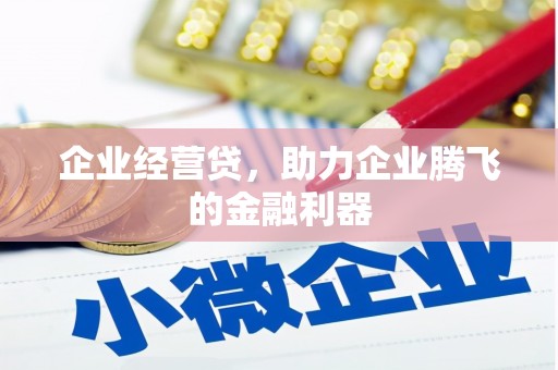梁山企业经营贷，助力企业腾飞的金融利器