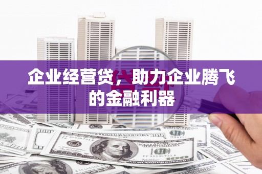 梁山企业经营贷，助力企业腾飞的金融利器