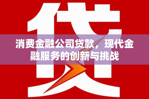 梁山消费金融公司贷款，现代金融服务的创新与挑战