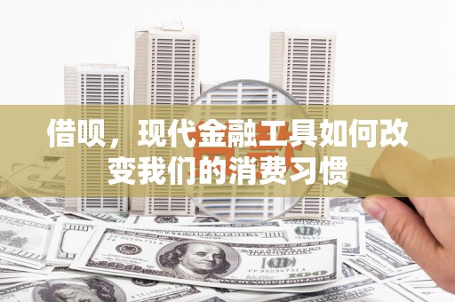 梁山借呗，现代金融工具如何改变我们的消费习惯