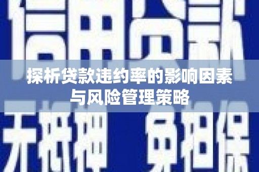 梁山探析贷款违约率的影响因素与风险管理策略