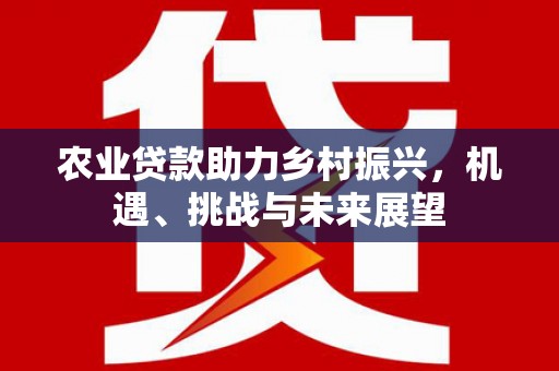 梁山农业贷款助力乡村振兴，机遇、挑战与未来展望