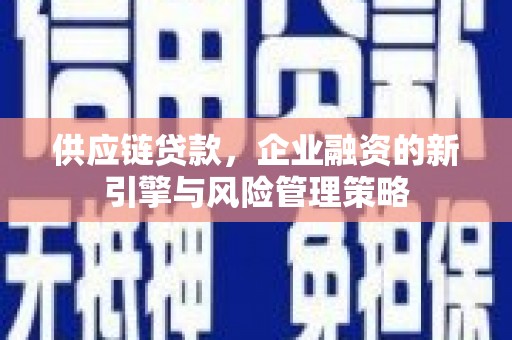 梁山供应链贷款，企业融资的新引擎与风险管理策略