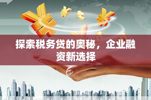 梁山探索税务贷的奥秘，企业融资新选择