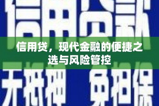 梁山信用贷，现代金融的便捷之选与风险管控
